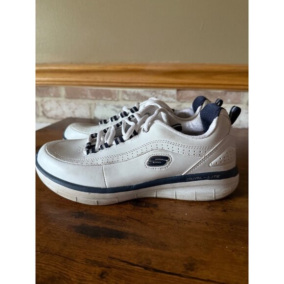 Skechers Mens White Dual-Lite Athletic Walking Shoes Size 7 - Picture 4 of 11